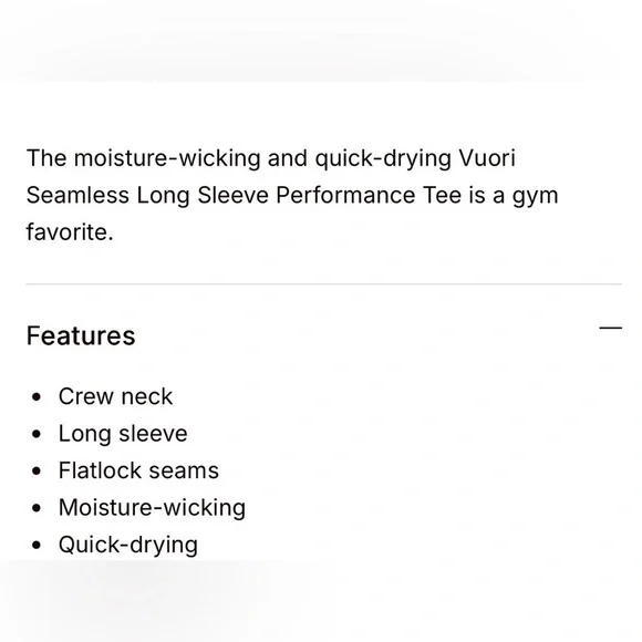 Vuori Seamless Men's Long Sleeve Current Tech Performance Tee - Picture 8 of 8